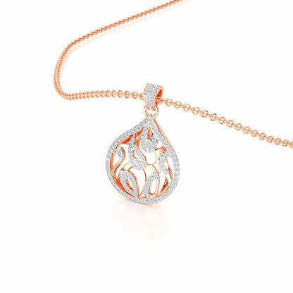 Luminous Celestia Silver Pendant - Rose Gold - Image 2