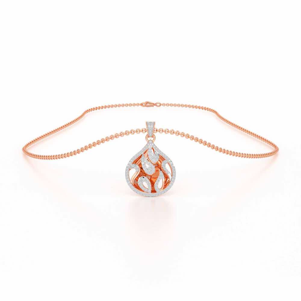 Luminous Celestia Silver Pendant - Rose Gold - Image 3