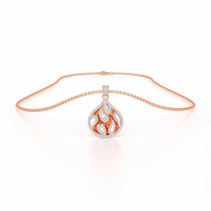 Luminous Celestia Silver Pendant - Rose Gold - Image 3