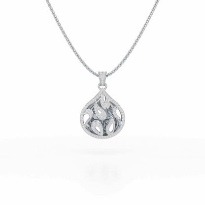 Luminous Celestia Silver Pendant - White Gold - Image 1