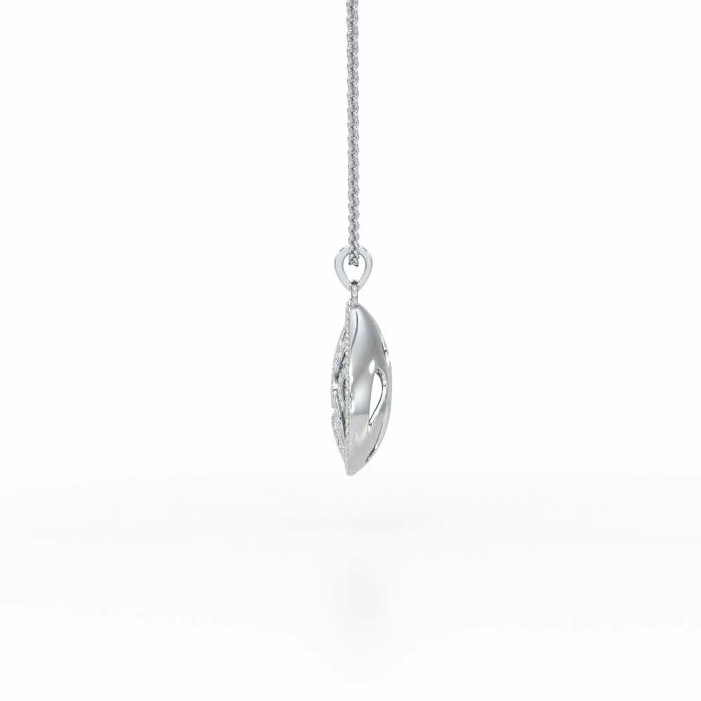 Luminous Celestia Silver Pendant - White Gold - Image 4