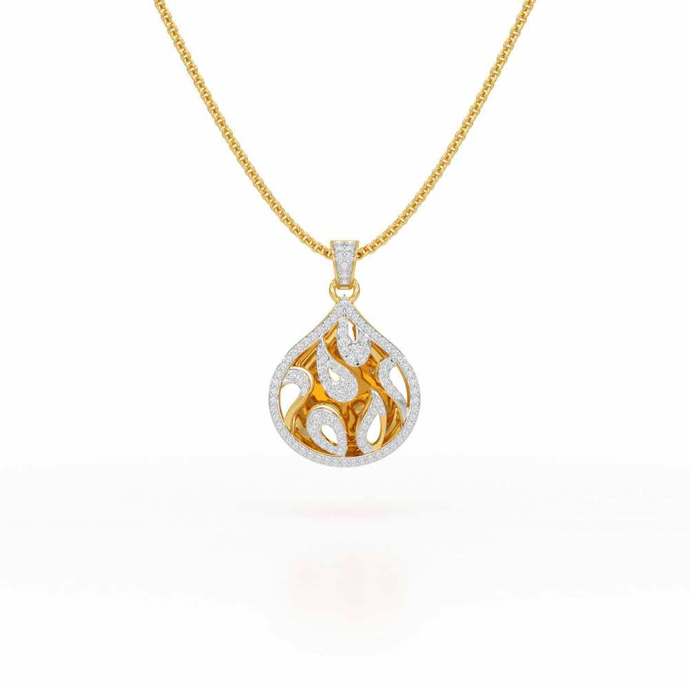 Luminous Celestia Silver Pendant - Yellow Gold - Image 1