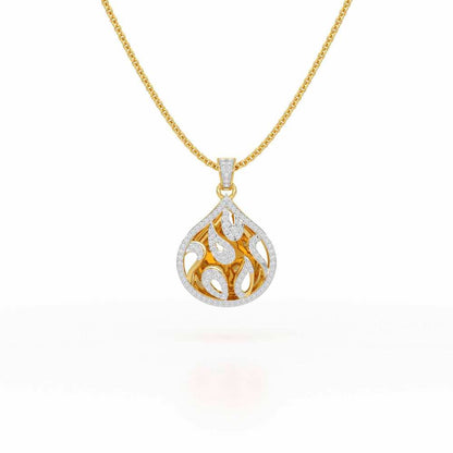 Luminous Celestia Silver Pendant - Yellow Gold - Image 1