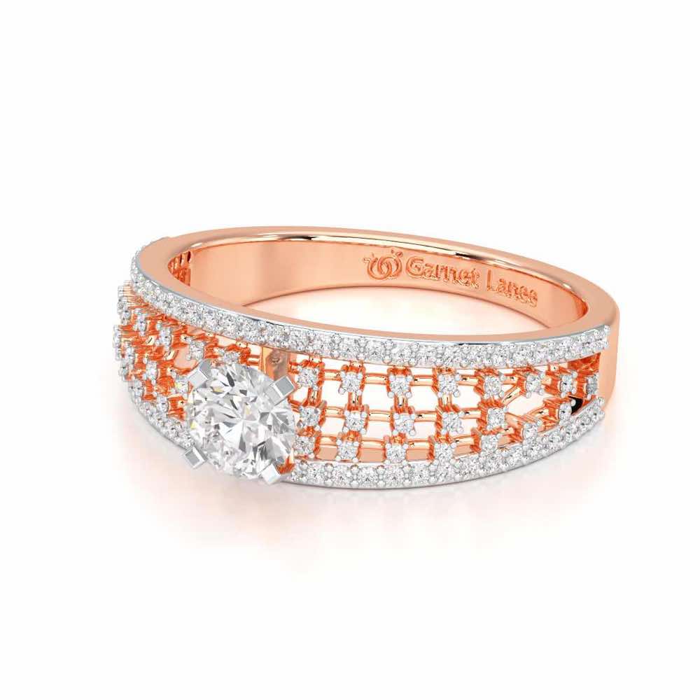 Luminous Elegance Solitaire Ring - Rose Gold - Image 2