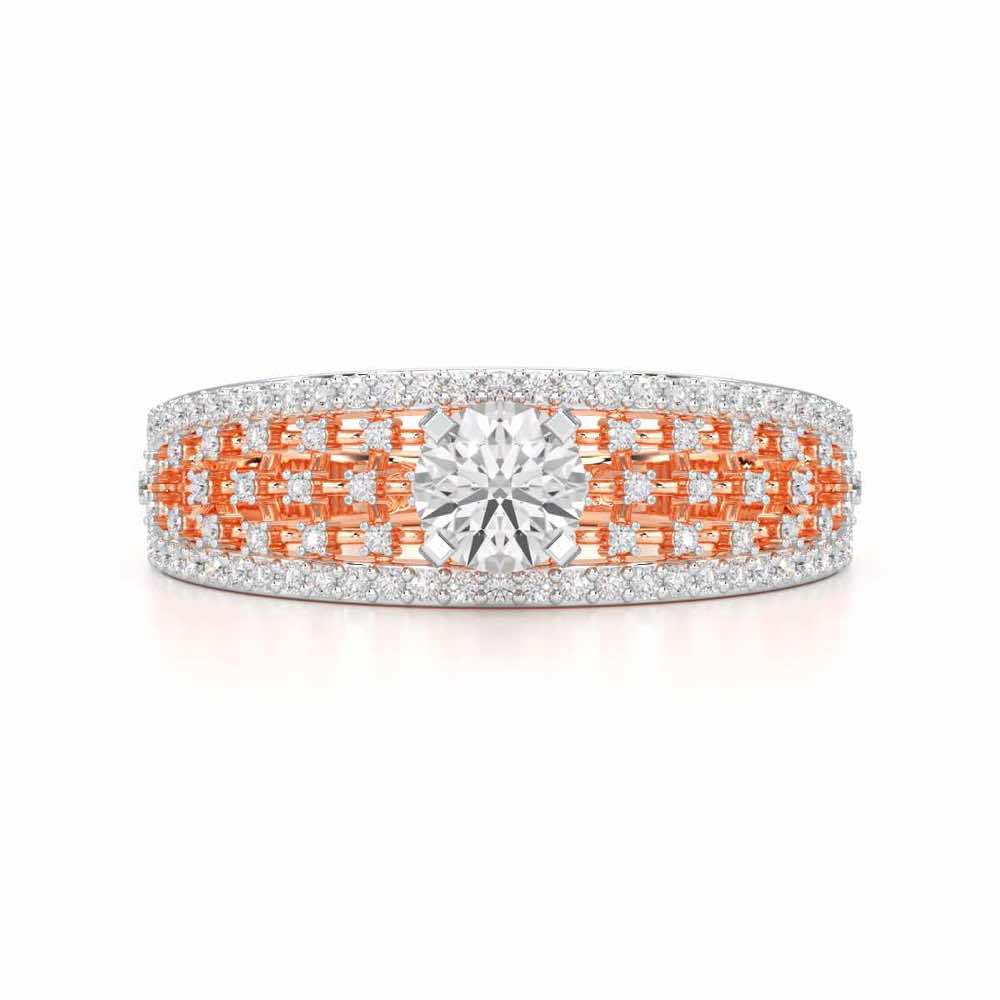 Luminous Elegance Solitaire Ring - Rose Gold - Image 4