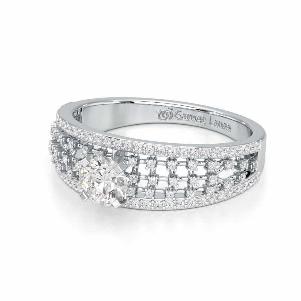 Luminous Elegance Solitaire Ring - White Gold - Image 2