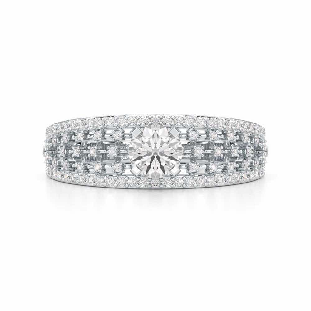 Luminous Elegance Solitaire Ring - White Gold - Image 4