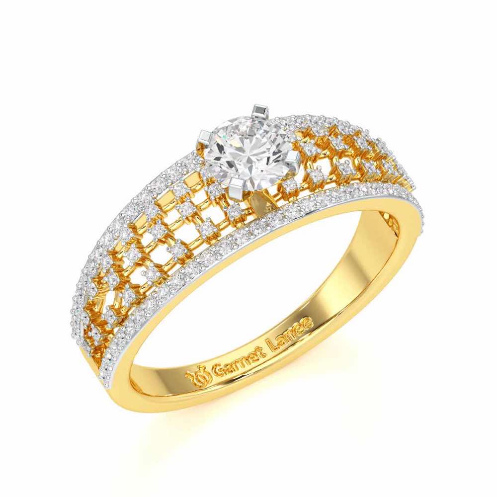 Luminous Elegance Solitaire Ring - Yellow Gold - Image 1
