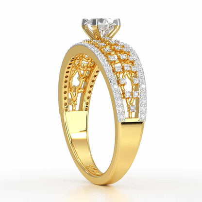 Luminous Elegance Solitaire Ring - Yellow Gold - Image 3