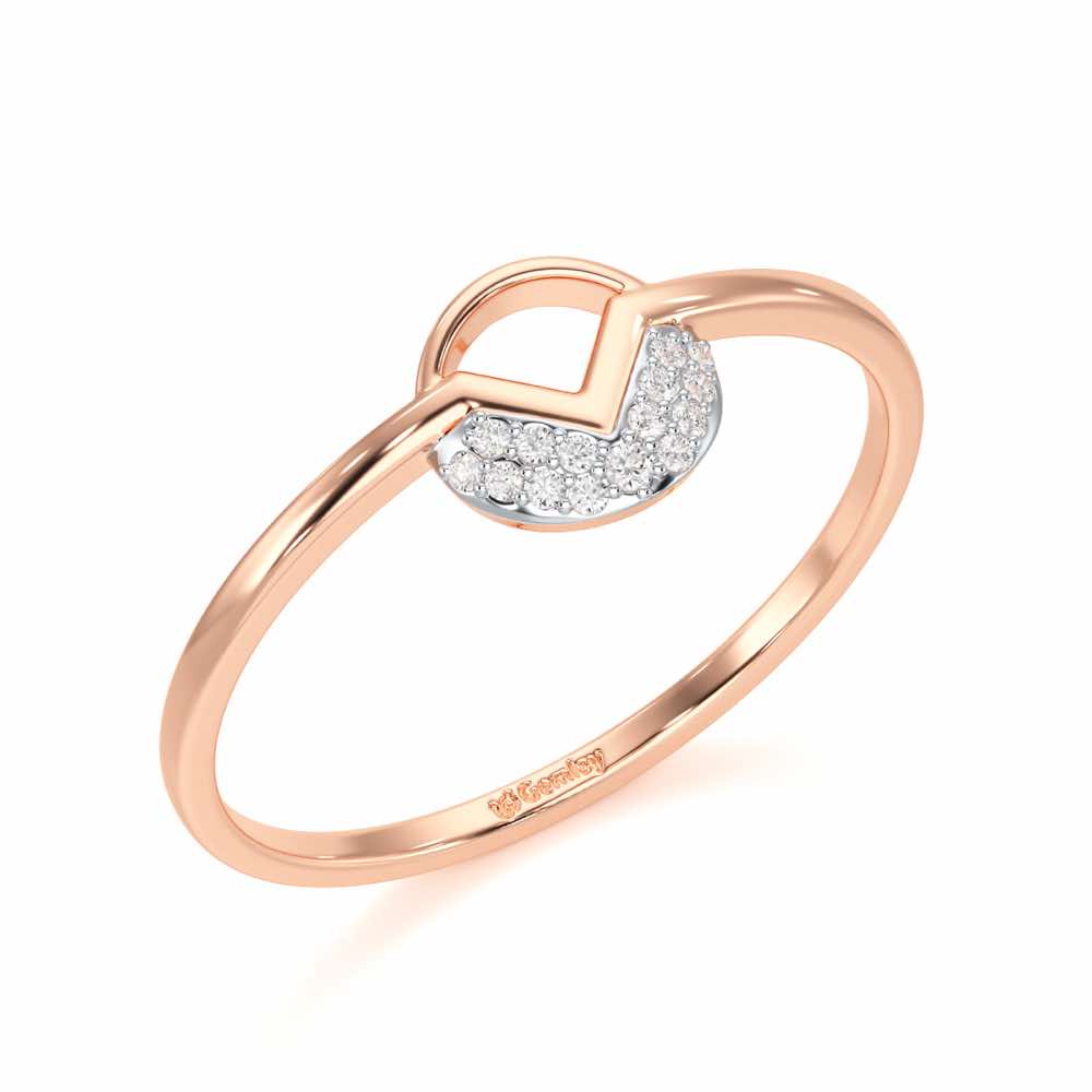 Luminous Loop Silver Ring - Rose Gold - Image 1