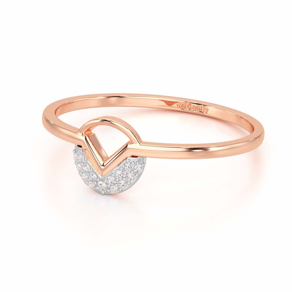 Luminous Loop Silver Ring - Rose Gold - Image 2