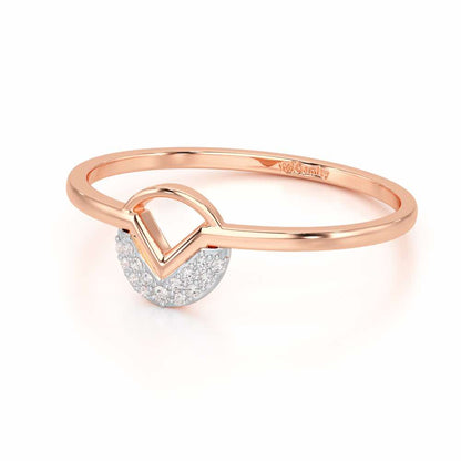 Luminous Loop Silver Ring - Rose Gold - Image 2