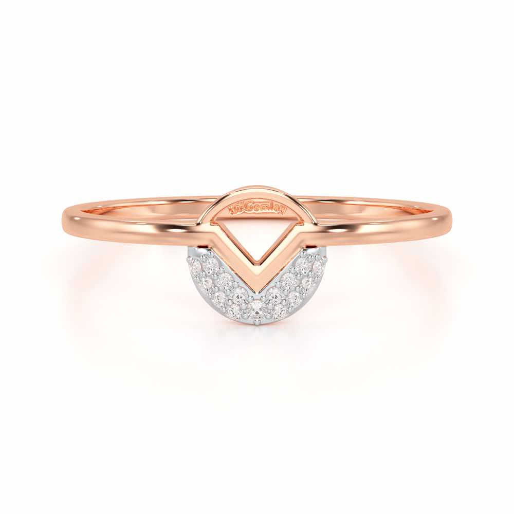 Luminous Loop Silver Ring - Rose Gold - Image 4