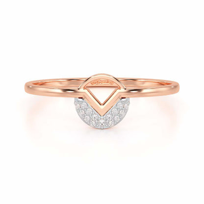 Luminous Loop Silver Ring - Rose Gold - Image 4