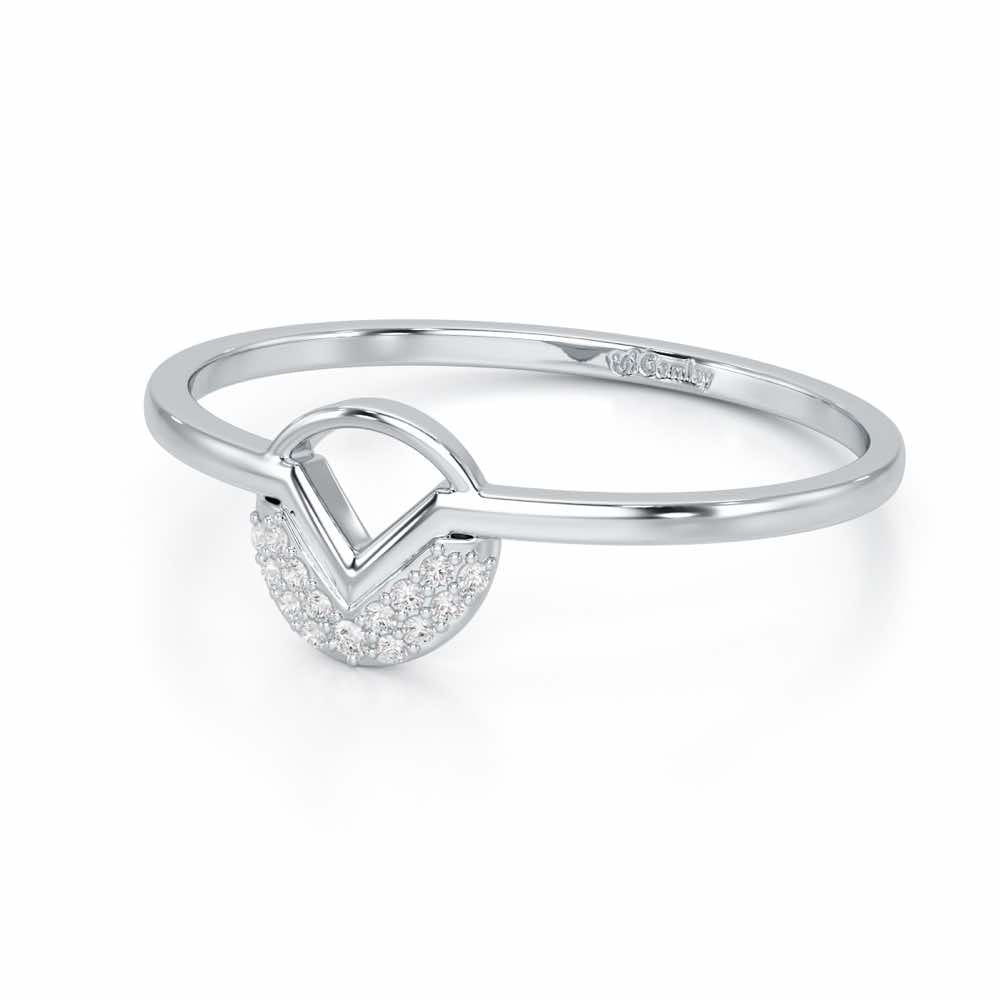Luminous Loop Silver Ring - White Gold - Image 2