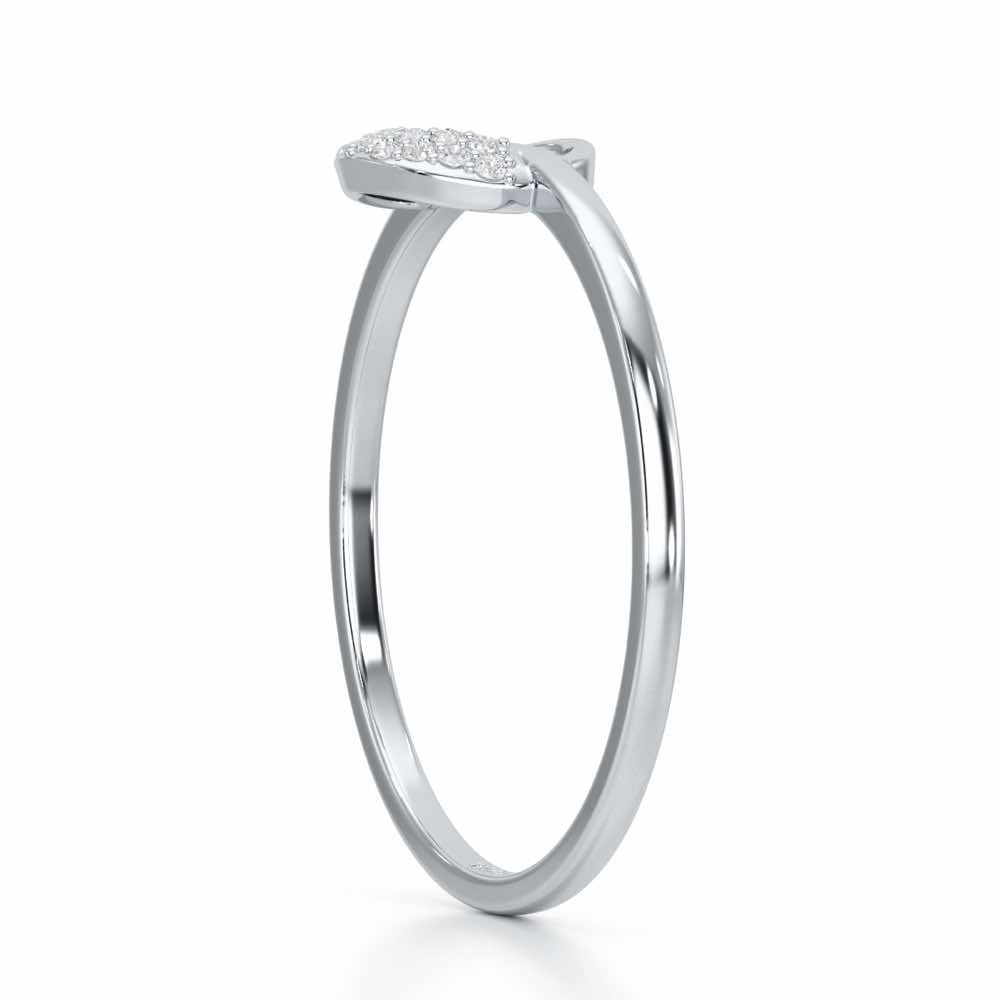 Luminous Loop Silver Ring - White Gold - Image 3