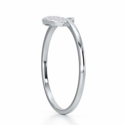Luminous Loop Silver Ring - White Gold - Image 3