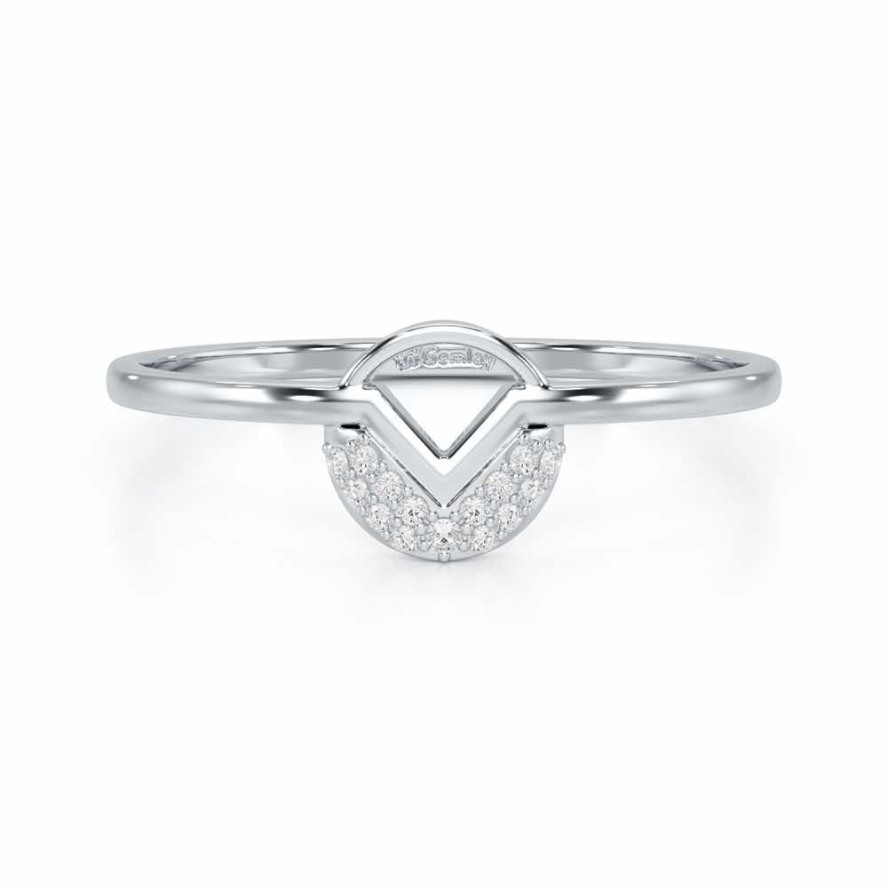 Luminous Loop Silver Ring - White Gold - Image 4