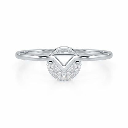 Luminous Loop Silver Ring - White Gold - Image 4