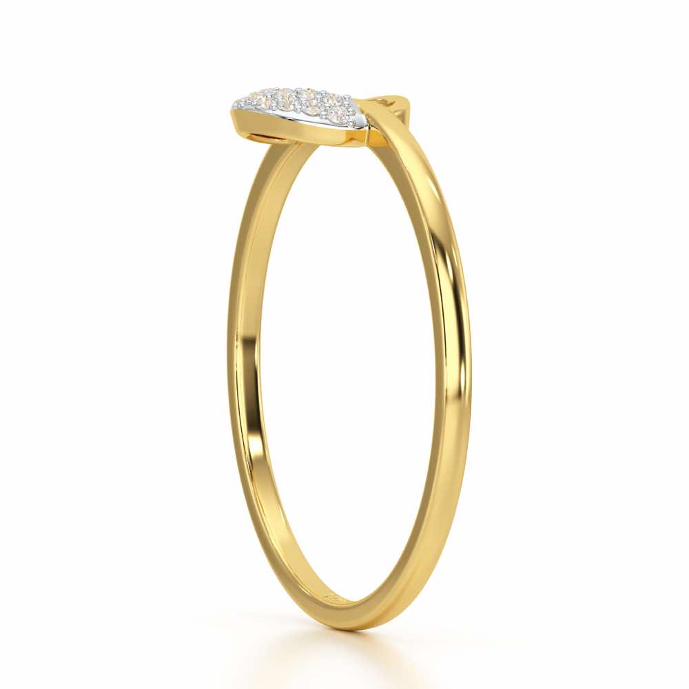 Luminous Loop Silver Ring - Yellow Gold - Image 3
