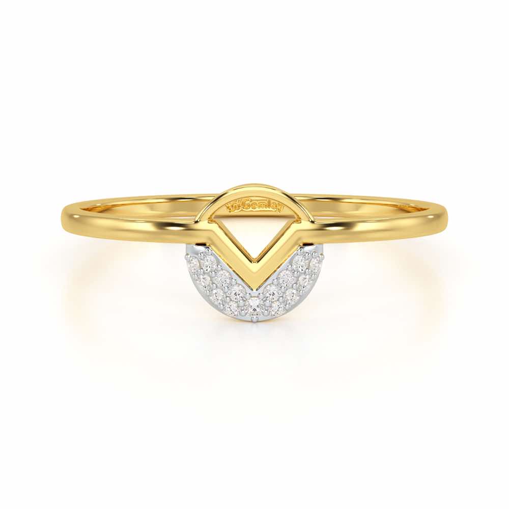 Luminous Loop Silver Ring - Yellow Gold - Image 4