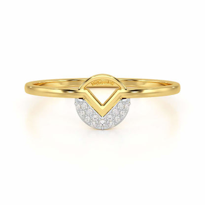 Luminous Loop Silver Ring - Yellow Gold - Image 4
