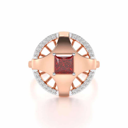 Luminous Lullaby Garnet Silver Rings - Rose Gold - Image 5