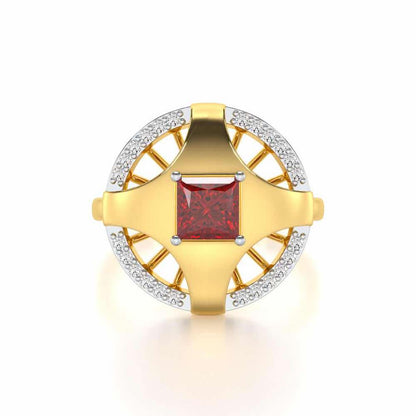 Luminous Lullaby Garnet Silver Rings - Yellow Gold - Image 5
