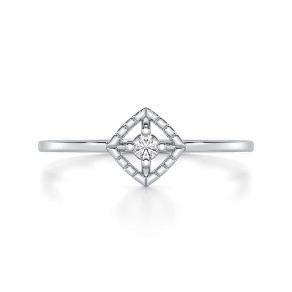 Luminous Luster Silver Ring - White Gold - Image 4