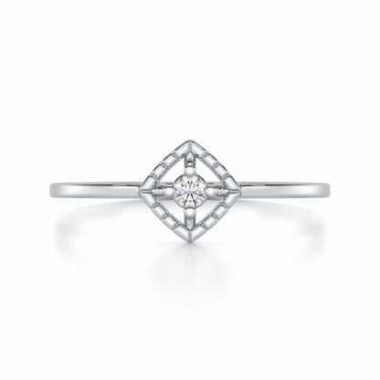 Luminous Luster Silver Ring - White Gold - Image 4