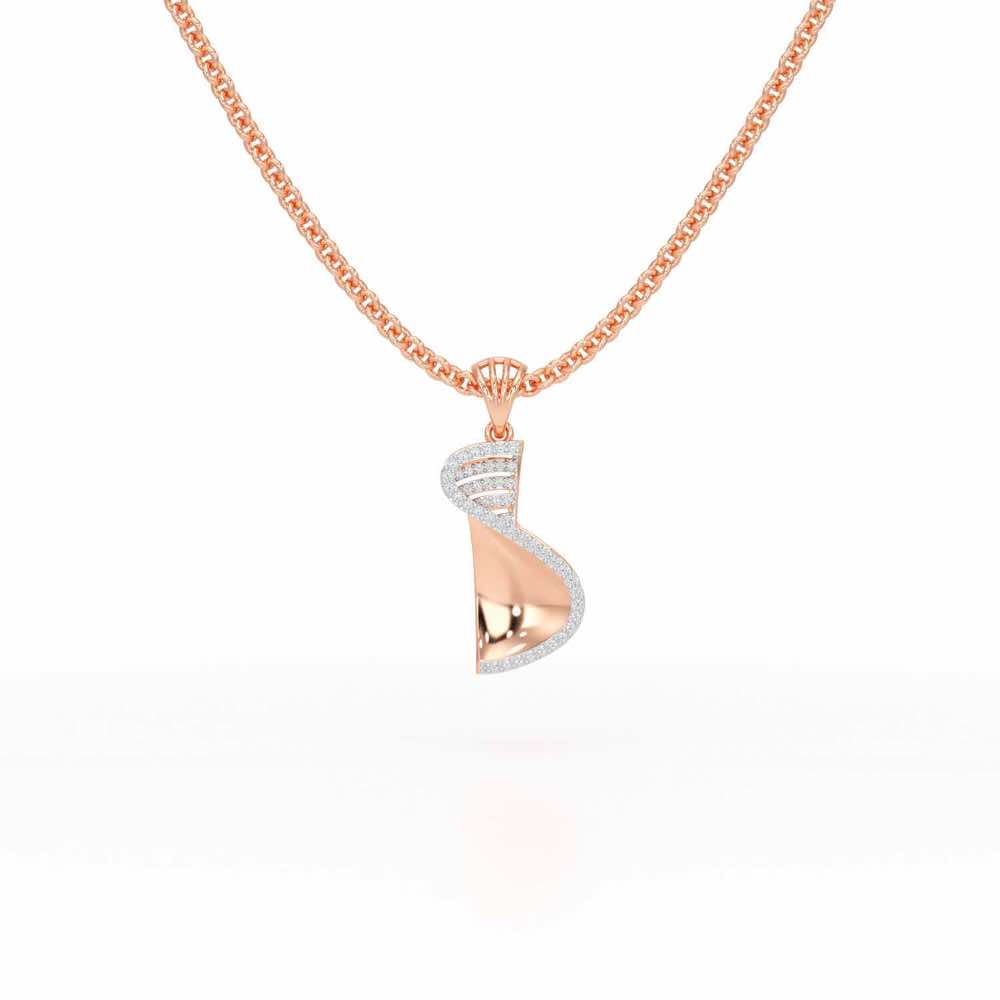 Luminous Net Silver Pendant - Rose Gold - Image 1