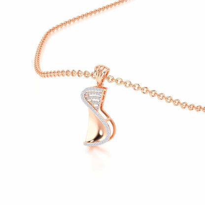 Luminous Net Silver Pendant - Rose Gold - Image 2