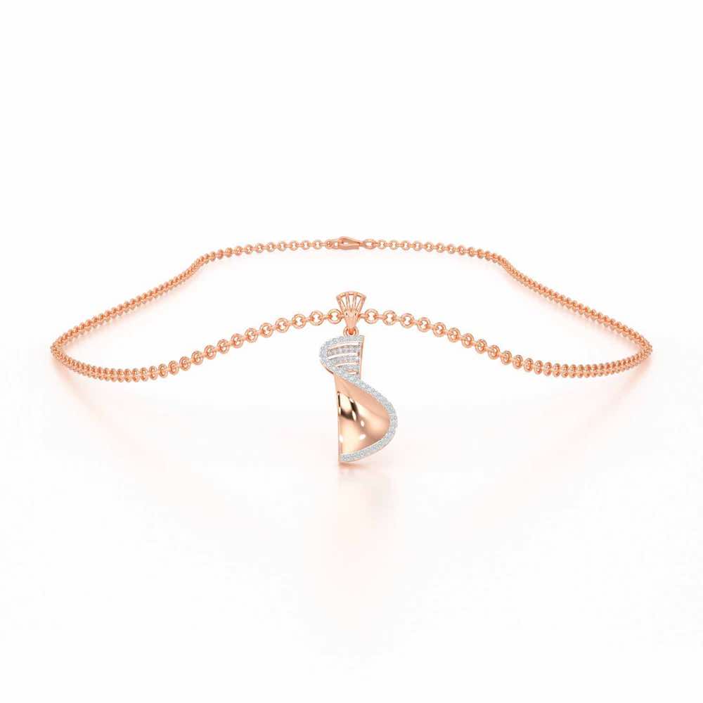 Luminous Net Silver Pendant - Rose Gold - Image 3