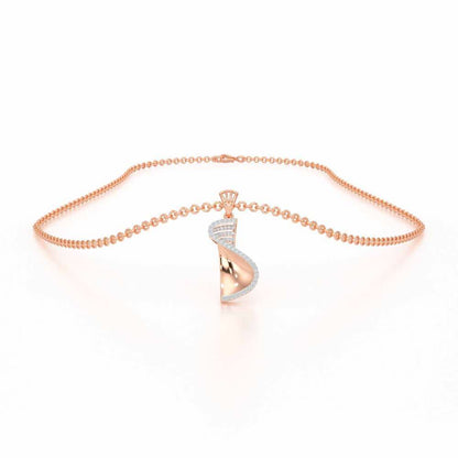 Luminous Net Silver Pendant - Rose Gold - Image 3