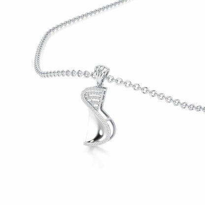 Luminous Net Silver Pendant - White Gold - Image 2