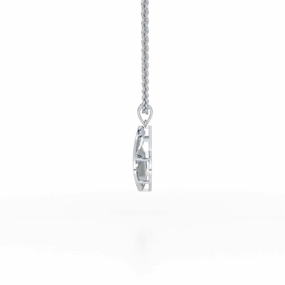 Luminous Net Silver Pendant - White Gold - Image 4