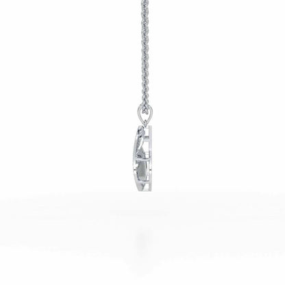 Luminous Net Silver Pendant - White Gold - Image 4
