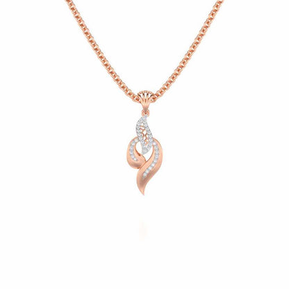 Luminous Pulse Silver Pendant - Rose Gold - Image 1
