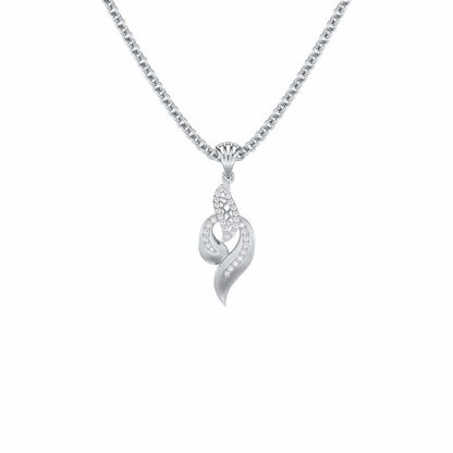Luminous Pulse Silver Pendant - White Gold - Image 1