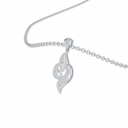 Luminous Pulse Silver Pendant - White Gold - Image 2
