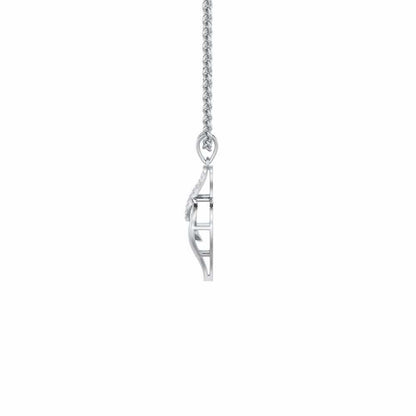 Luminous Pulse Silver Pendant - White Gold - Image 4