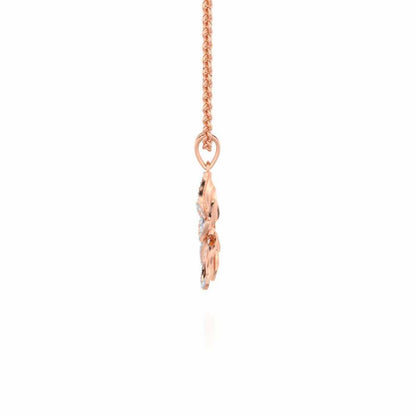 Lustrous Bloom Silver Pendant - Rose Gold - Image 4