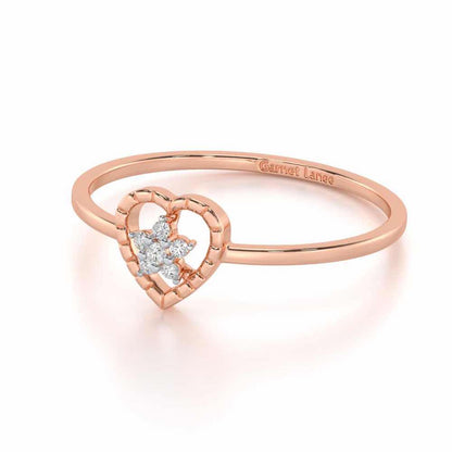 Lustrous Love Silver Ring - Rose Gold - Image 2