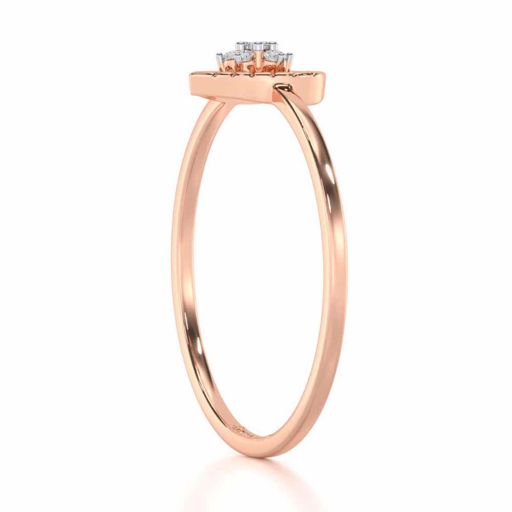 Lustrous Love Silver Ring - Rose Gold - Image 3