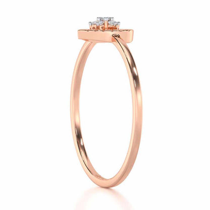 Lustrous Love Silver Ring - Rose Gold - Image 3