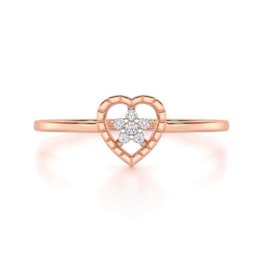 Lustrous Love Silver Ring - Rose Gold - Image 4