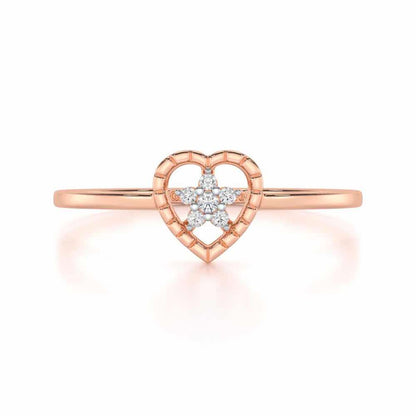 Lustrous Love Silver Ring - Rose Gold - Image 4