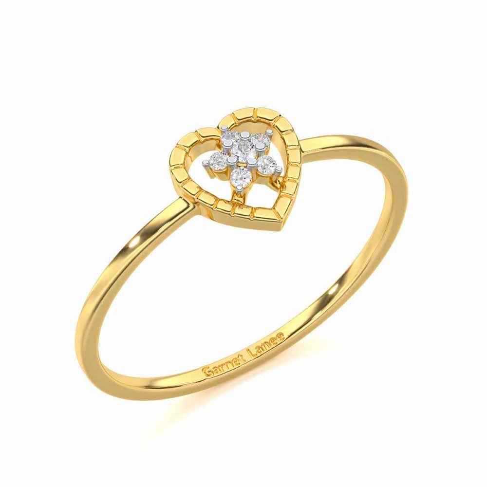 Lustrous Love Silver Ring - Yellow Gold - Image 1