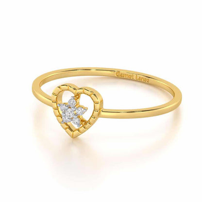 Lustrous Love Silver Ring - Yellow Gold - Image 2