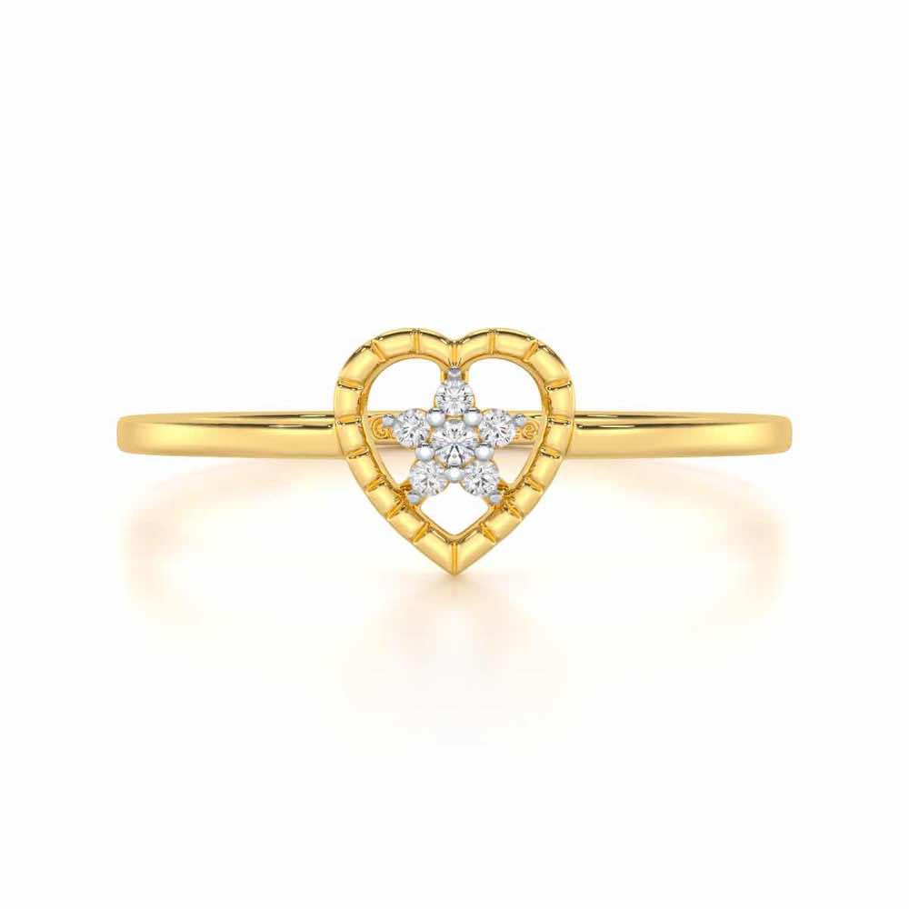 Lustrous Love Silver Ring - Yellow Gold - Image 4